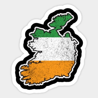 Vintage Ireland Map T-Shirt Sticker